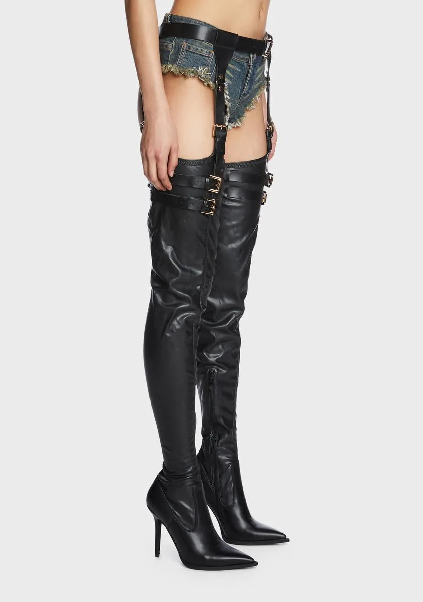 Alessia Thigh High Chap Boots