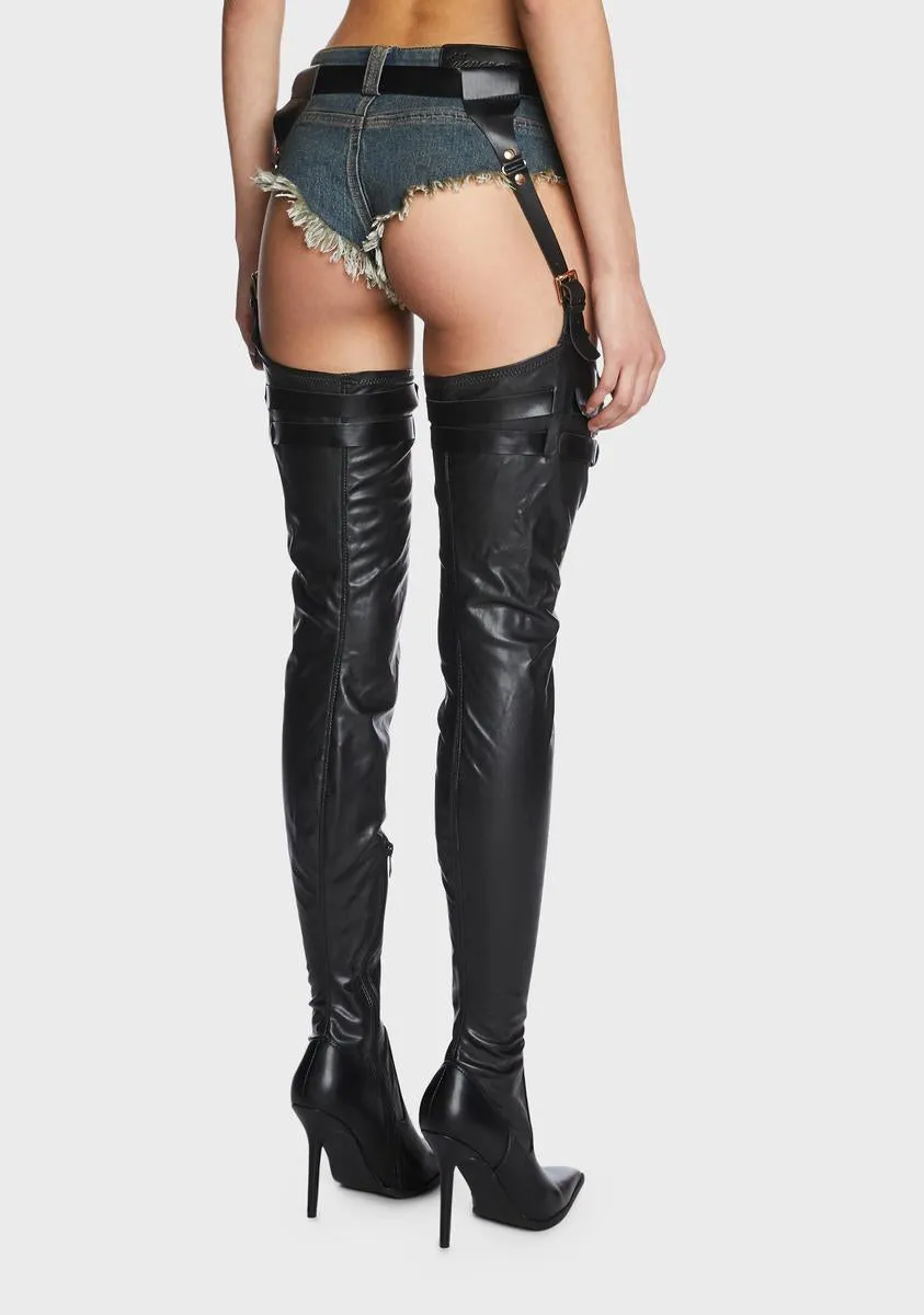 Alessia Thigh High Chap Boots