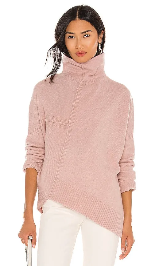 ALLSAINTS Lock Roll Neck Sweater in Blush
