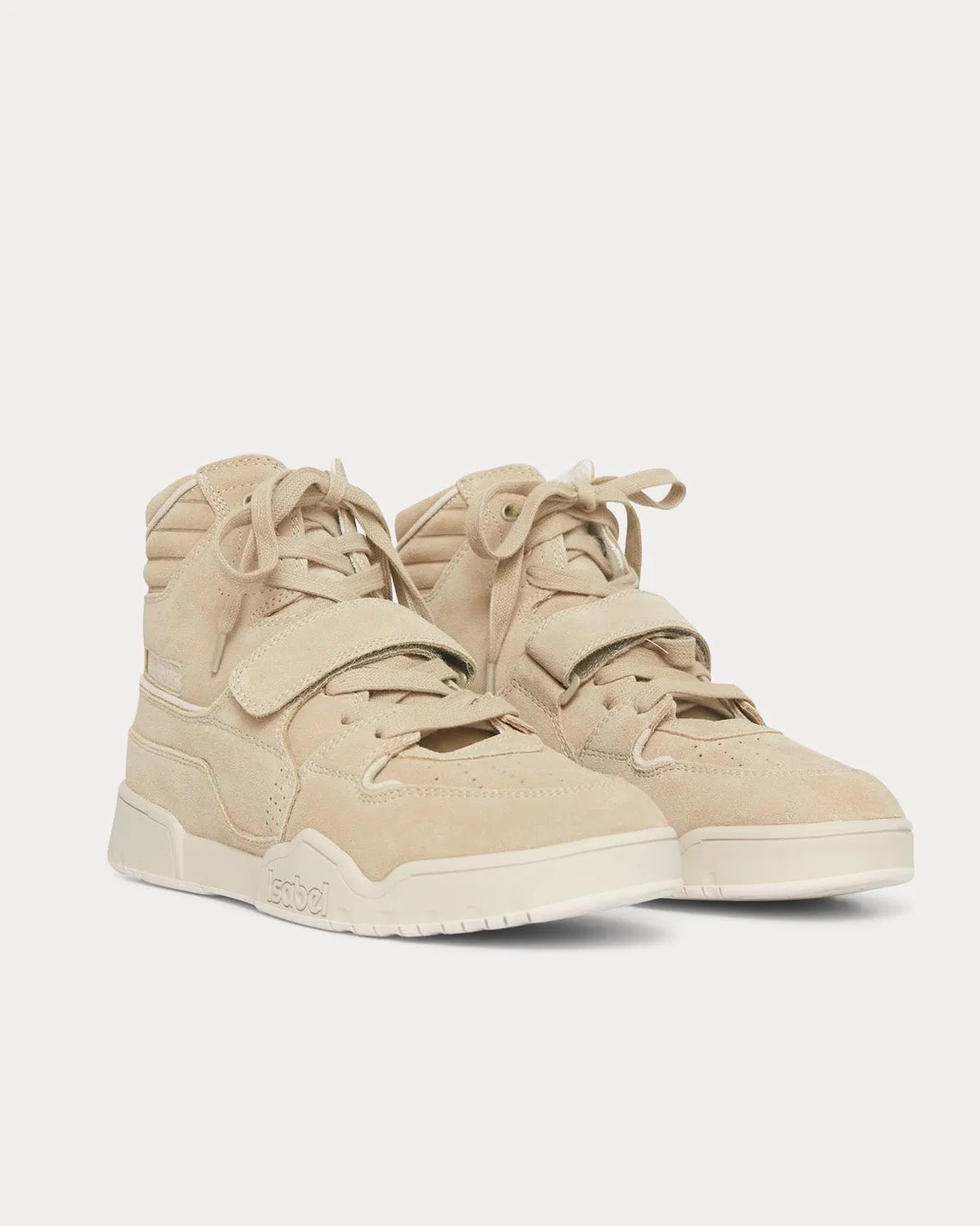 Alsee Suede Neutral Beige High Top Sneakers
