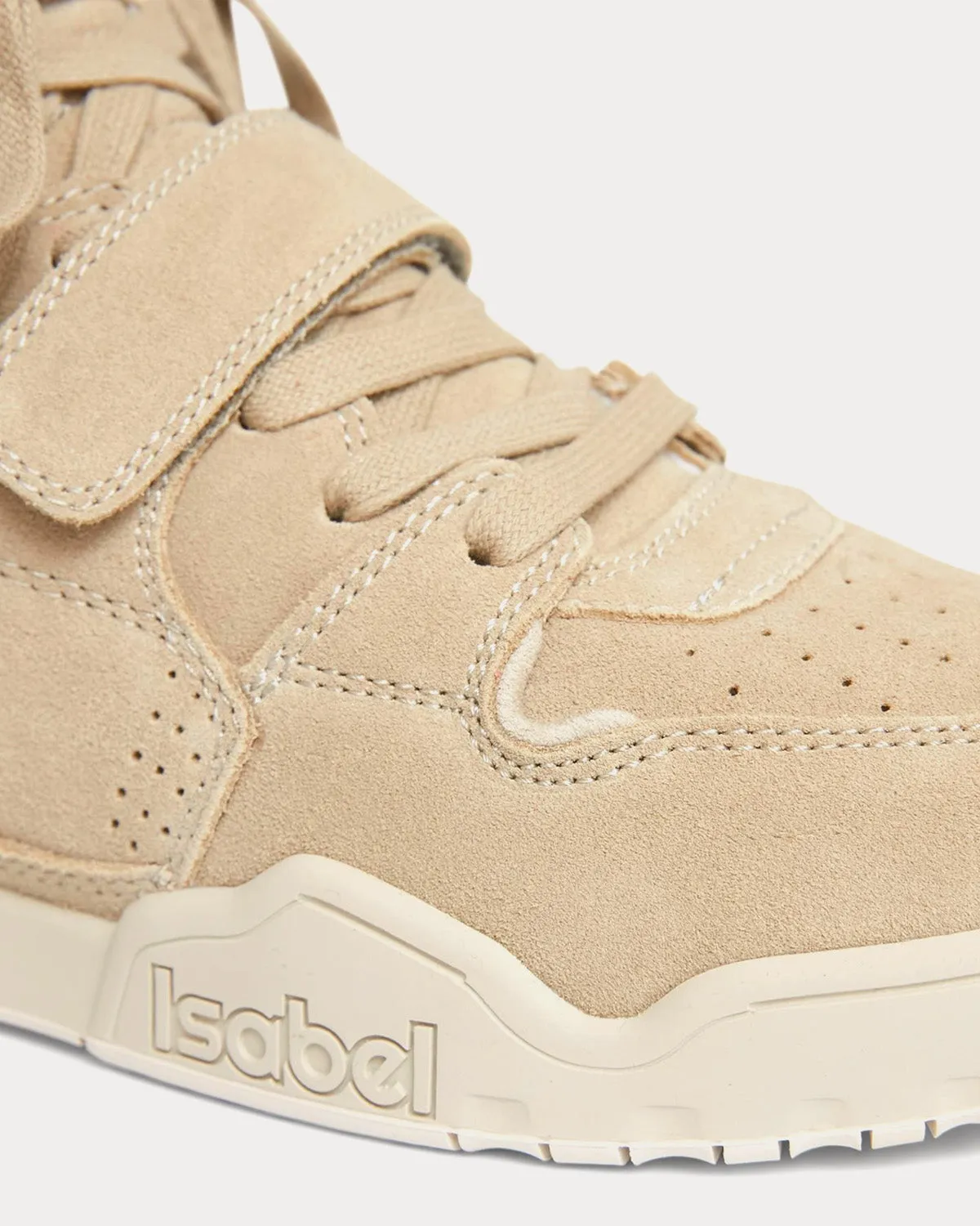 Alsee Suede Neutral Beige High Top Sneakers