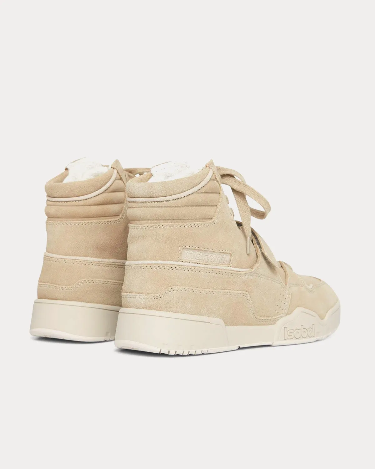 Alsee Suede Neutral Beige High Top Sneakers
