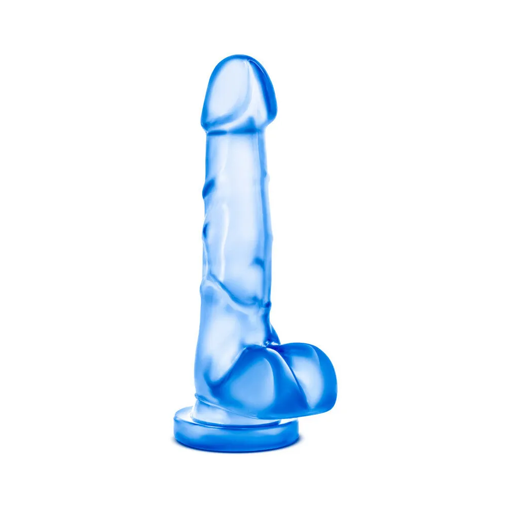 B Yours Sweet 'n Hard 4 Realistic 7 in. Dildo with Balls Blue