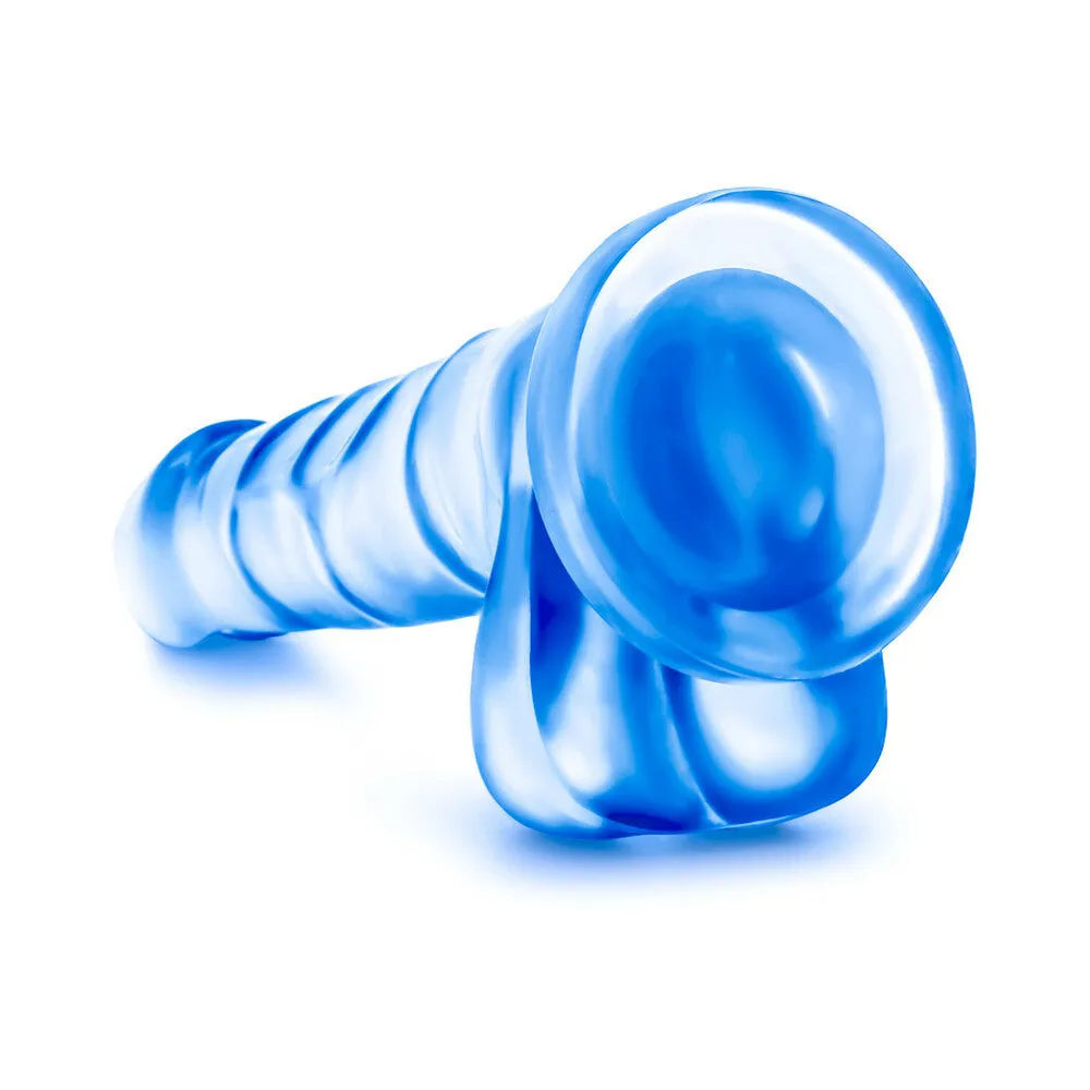 B Yours Sweet 'n Hard 4 Realistic 7 in. Dildo with Balls Blue