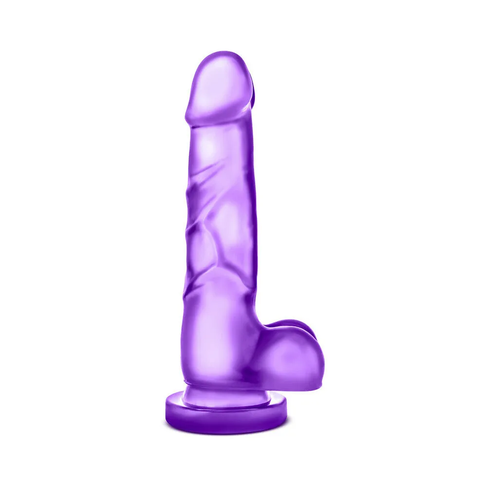 B Yours Sweet 'n Hard 4 Realistic 7 in. Dildo with Balls Purple