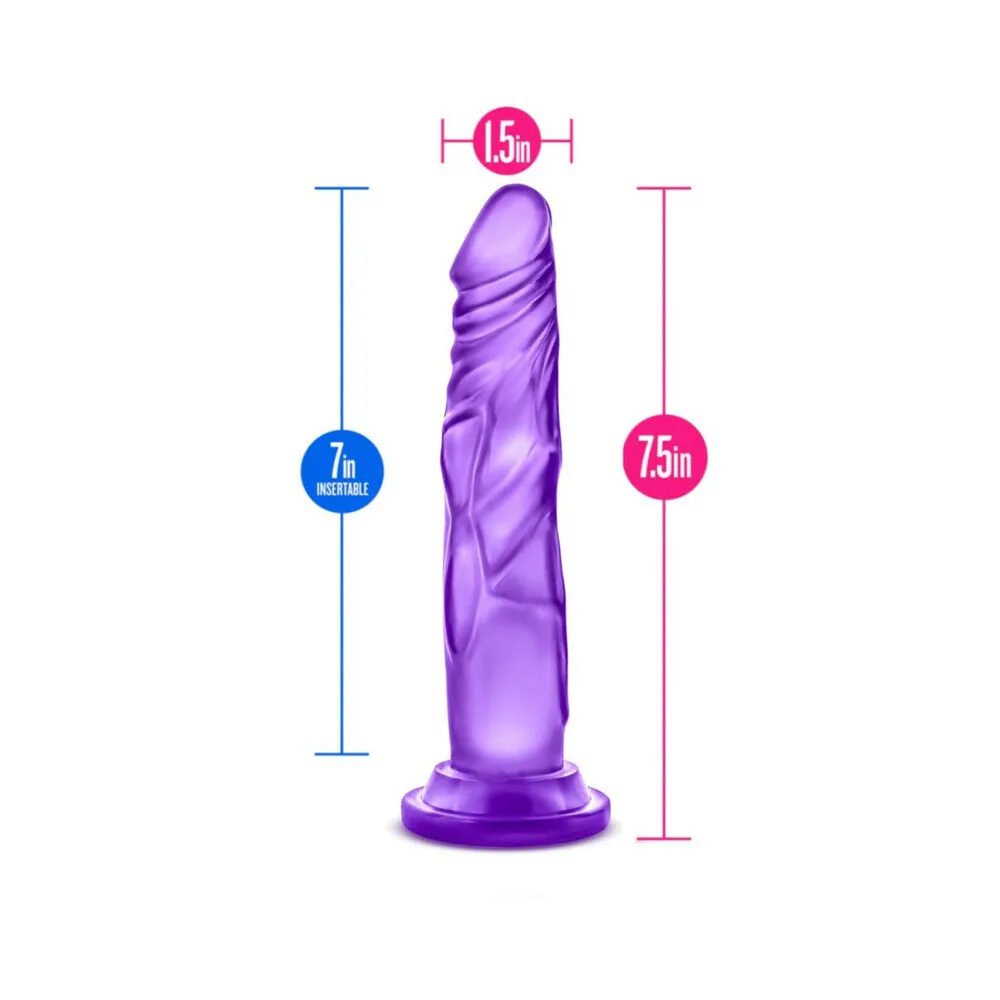 B Yours Sweet 'n Hard 5 Realistic 7.5 in. Dildo Purple
