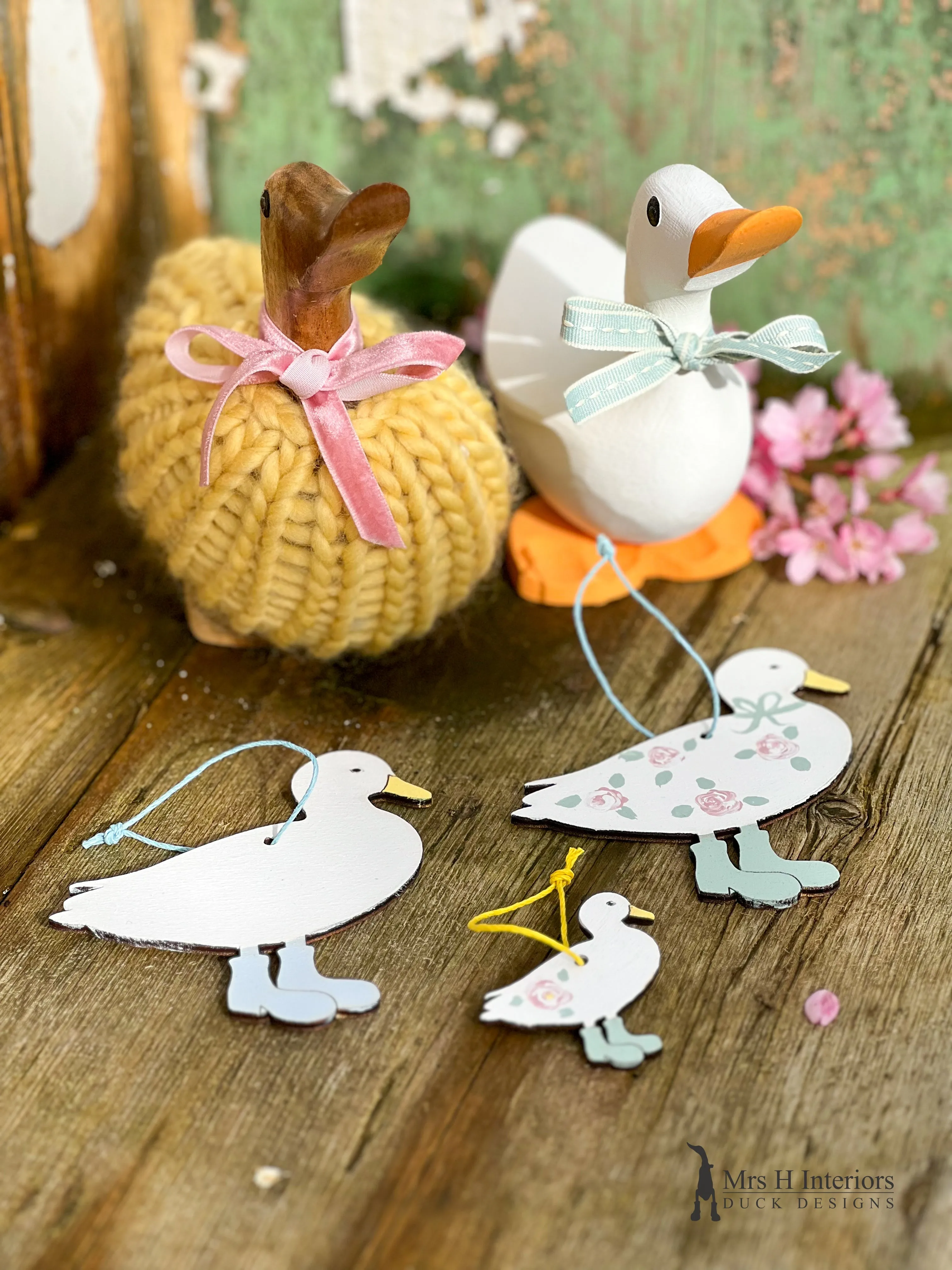 Blossom The Painted Wooden Call Duck by Mrs H The Duck Lady