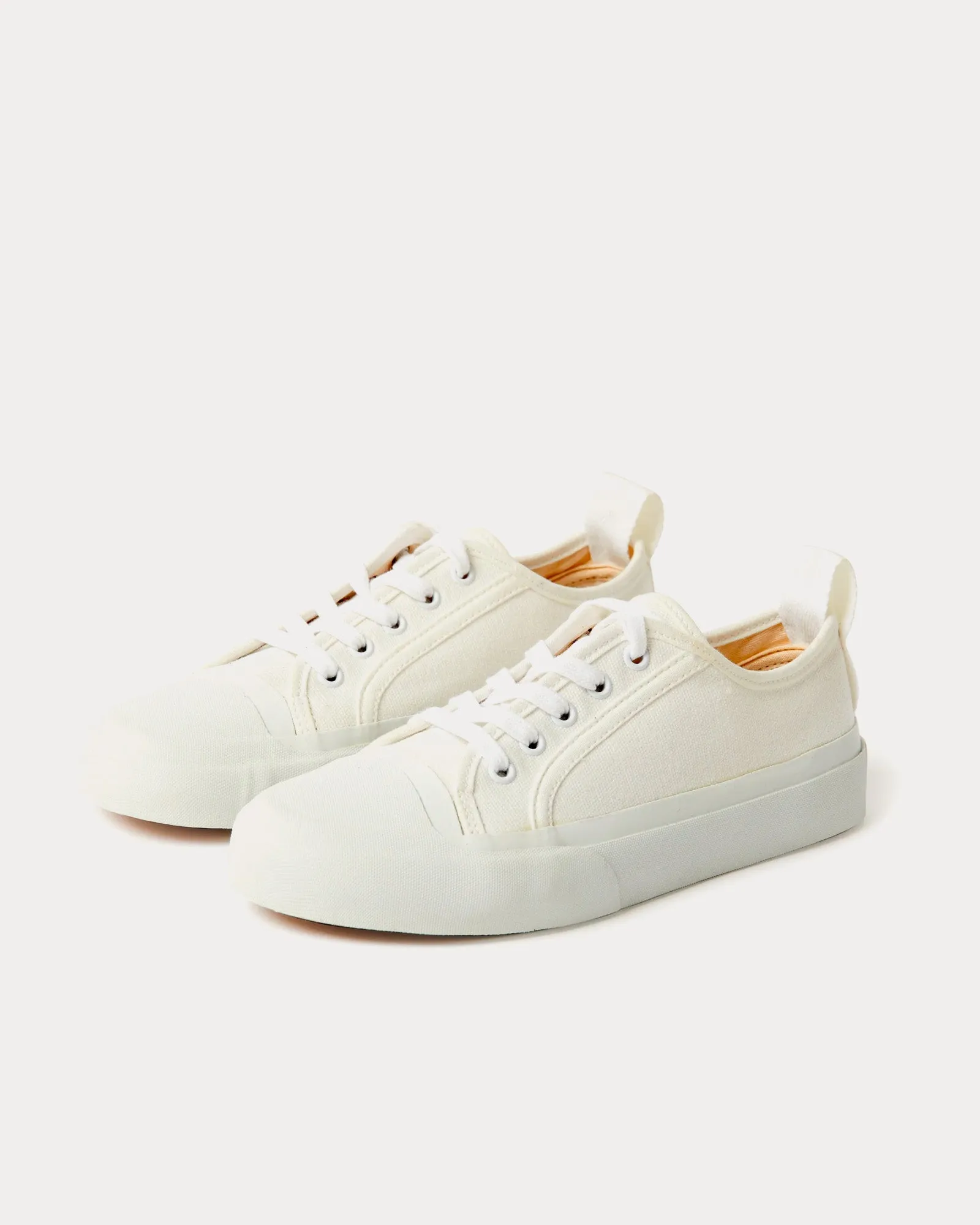 Byrd Canvas Cream Low Top Sneakers