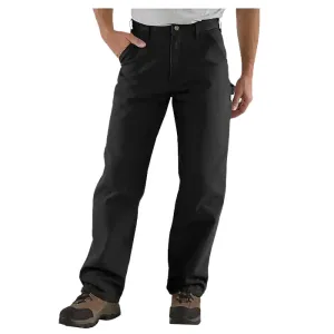 Carhartt® B11-BLK 33X34 Men's Utility Work Pants, 33 Waist, 34 Length, Loose Fit, Black, Cotton