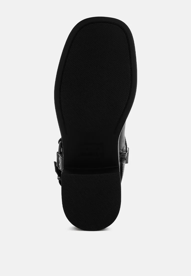 Caribou Harness Detail Biker Boots