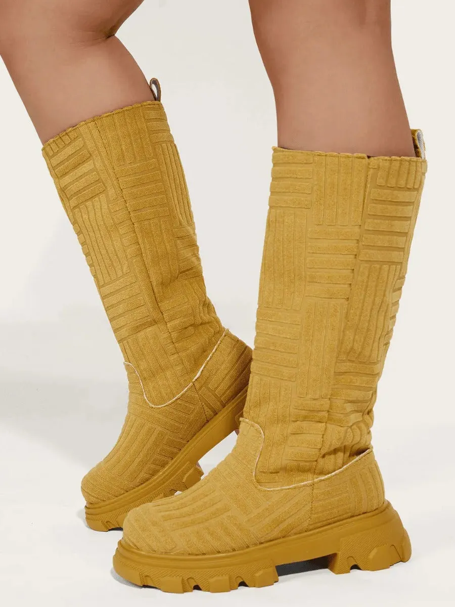 Chunky Sole Thigh High Boots AR5065