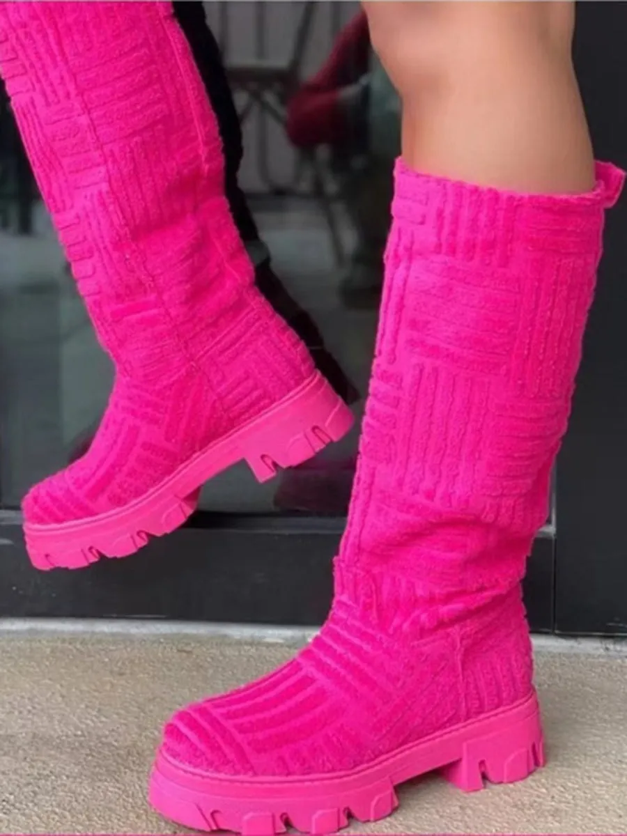 Chunky Sole Thigh High Boots AR5065