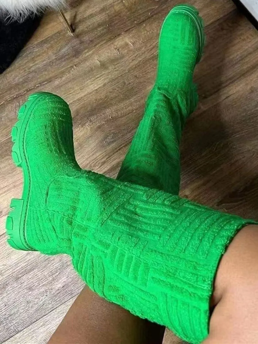 Chunky Sole Thigh High Boots AR5065