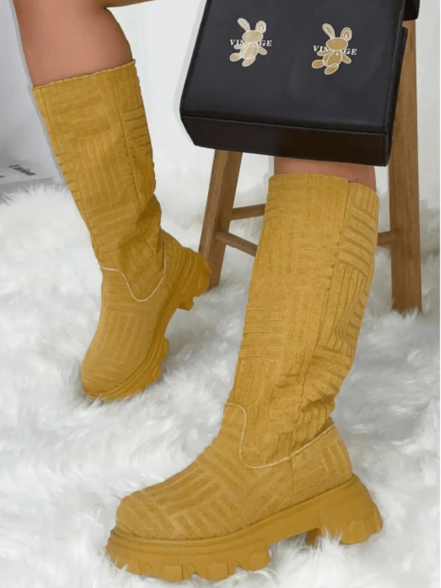 Chunky Sole Thigh High Boots AR5065