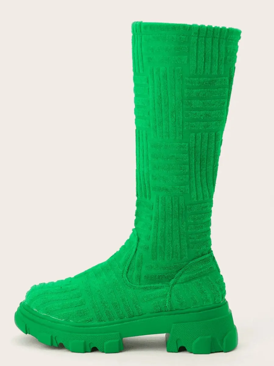 Chunky Sole Thigh High Boots AR5065
