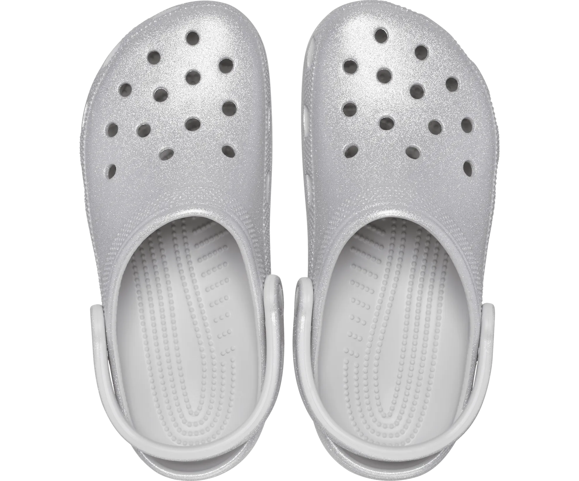 Classic Glitter Clog - silver glitter