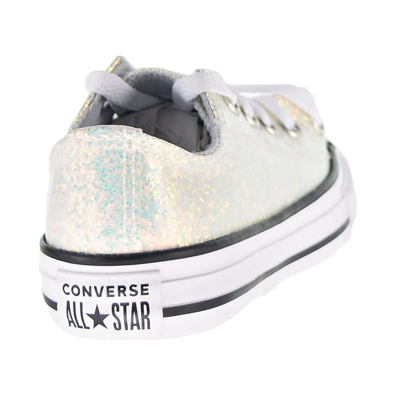 Converse Chuck Taylor All Star Glitter Ox Kids Shoes Wolf Grey-Black-White