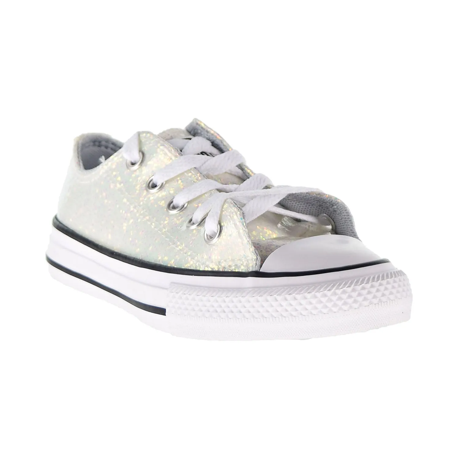 Converse Chuck Taylor All Star Glitter Ox Kids Shoes Wolf Grey-Black-White