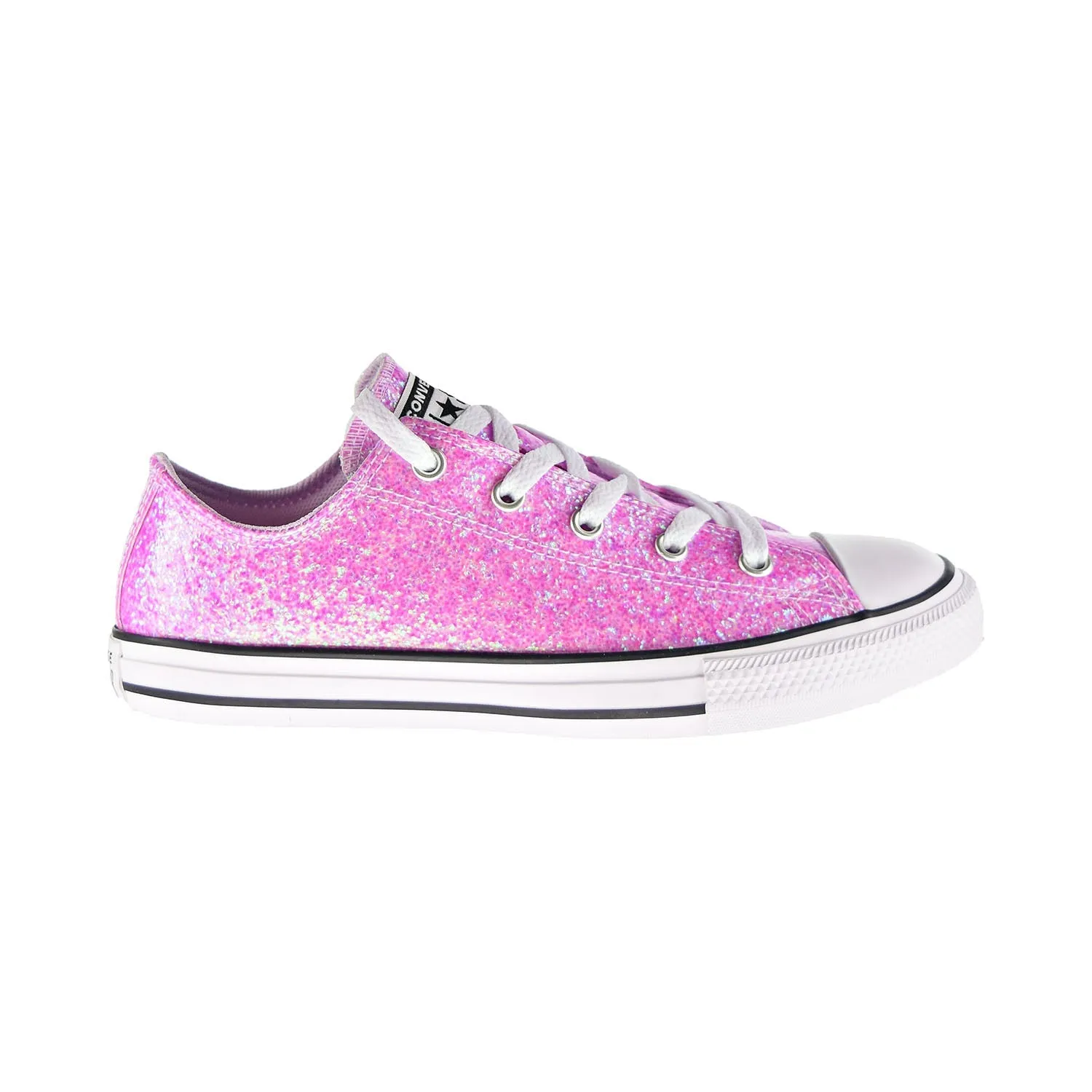 Converse Chuck Taylor All Star Ox Glitter Kids' Shoes Lilac Mist-Black