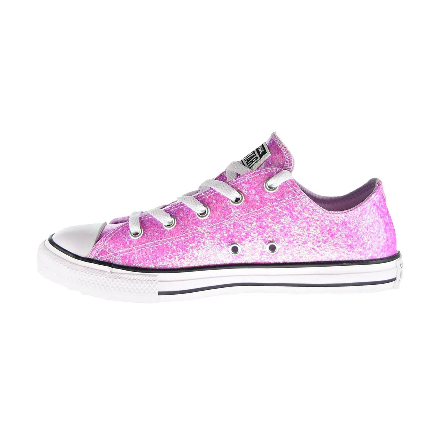 Converse Chuck Taylor All Star Ox Glitter Kids' Shoes Lilac Mist-Black