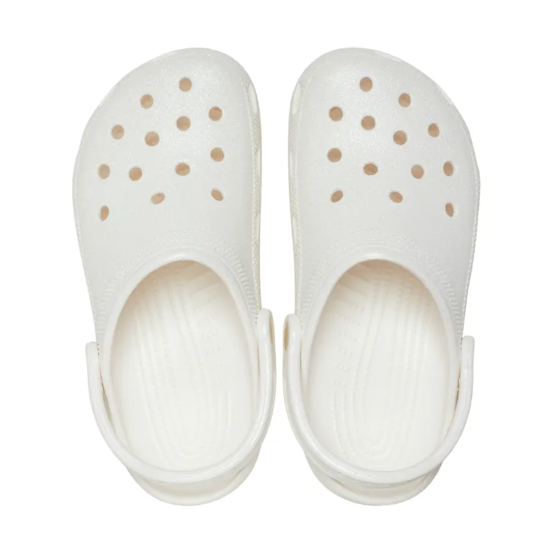 CROCS Classic Clog Glitter - White