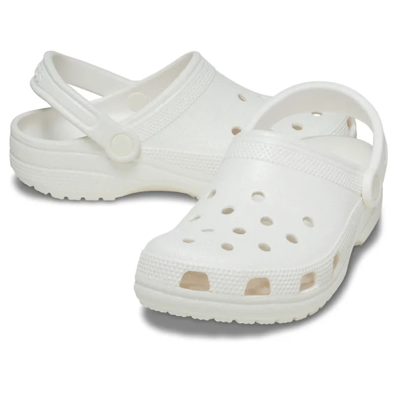 CROCS Classic Clog Glitter - White