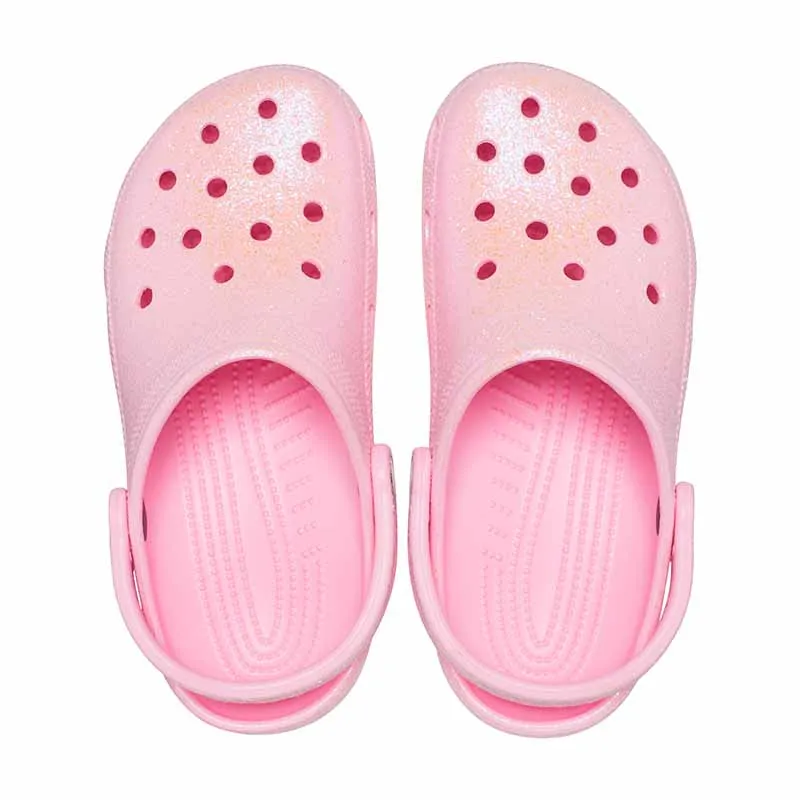Crocs Classic Glitter Clogs - Flamingo