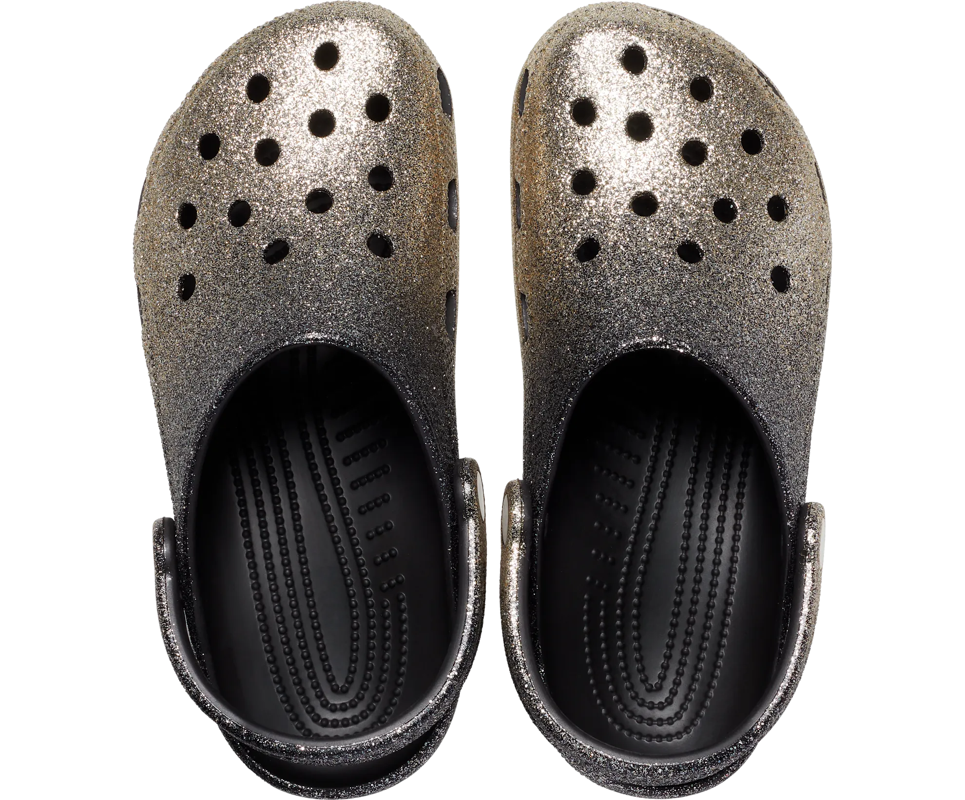 Crocs Unisex Classic Ombre Glitter Clog - Black