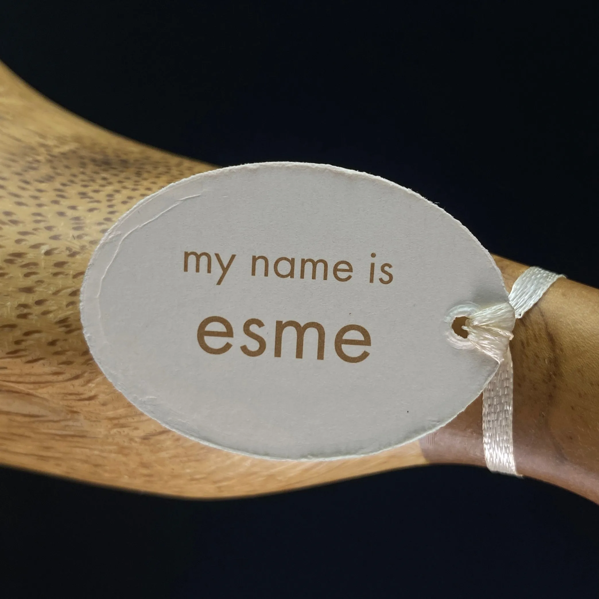 Esme - Hand-carved and Hand-painted Bamboo Duck with Polka Dot Boots