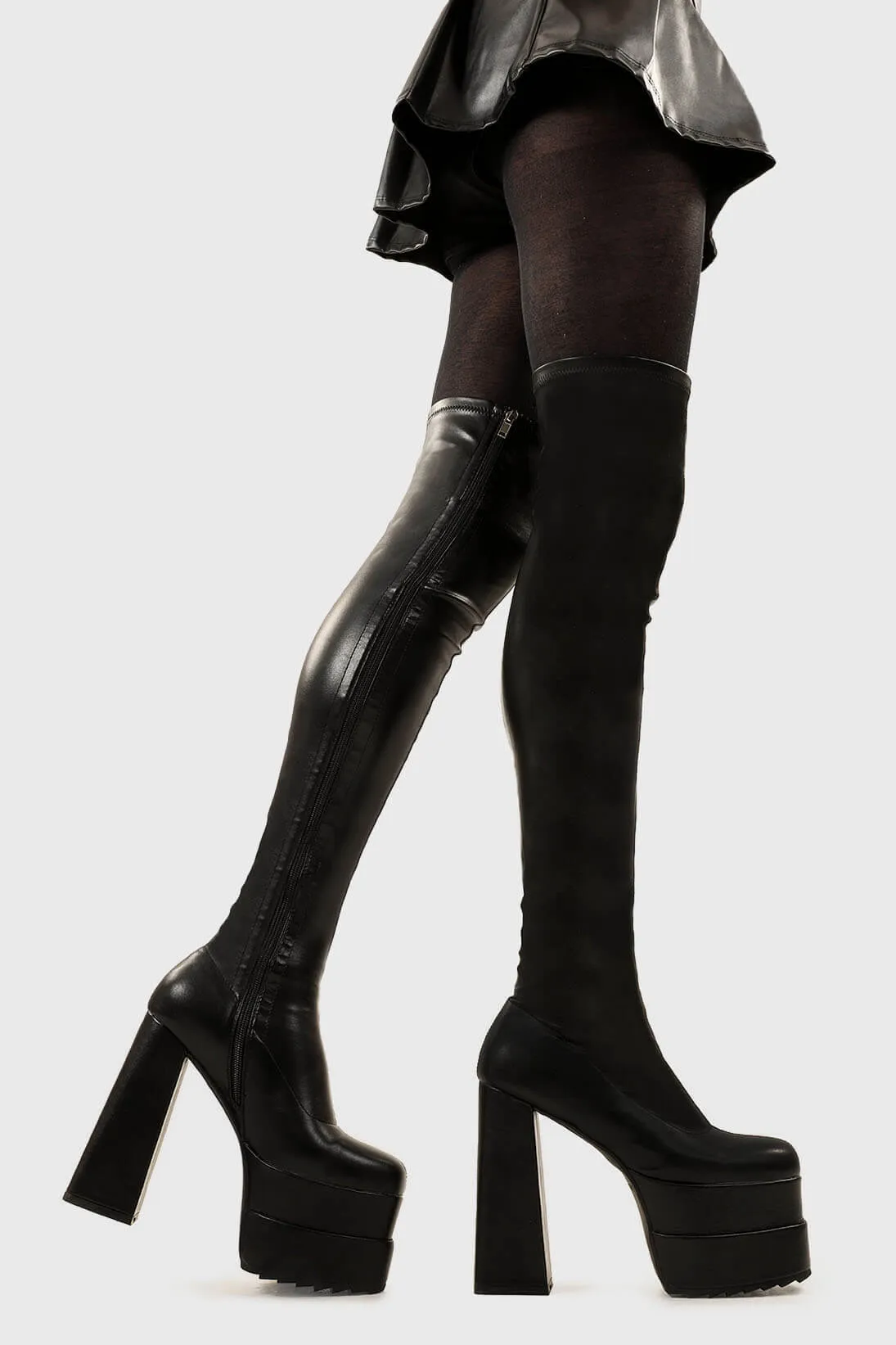 Fantasies Platform Thigh High Boots