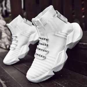 Flying woven casual socks shoes