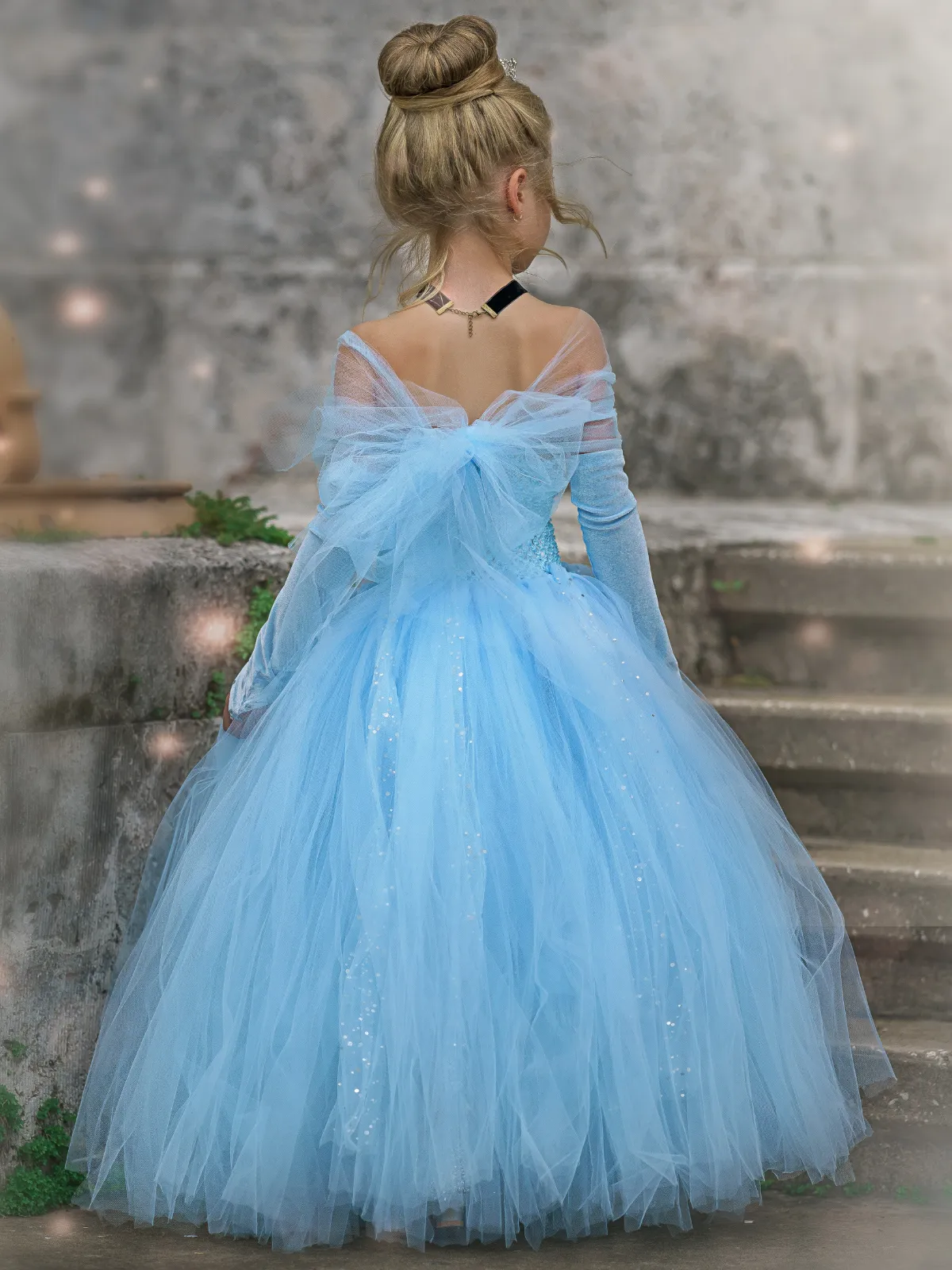 Girls Magical Cinderella Inspired Tulle Costume Dress