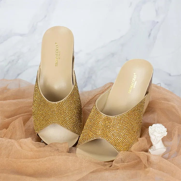 Glitter Crystal Dinner Wedges 3" inch [Arch-legance Series][ODD SIZES LEFT]