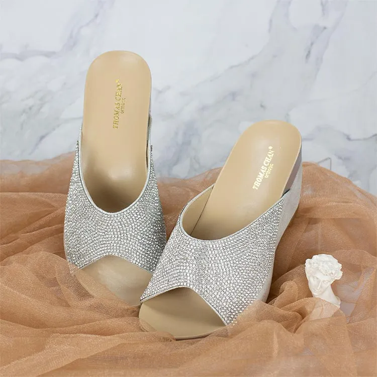 Glitter Crystal Dinner Wedges 3" inch [Arch-legance Series][ODD SIZES LEFT]