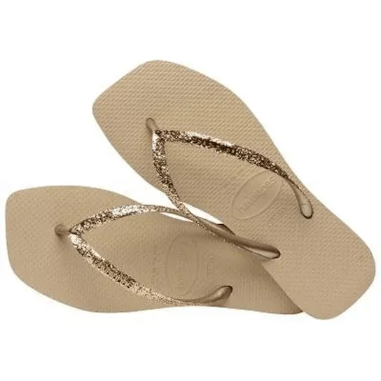 HAVAIANAS SQUARE GLITTER AREIA