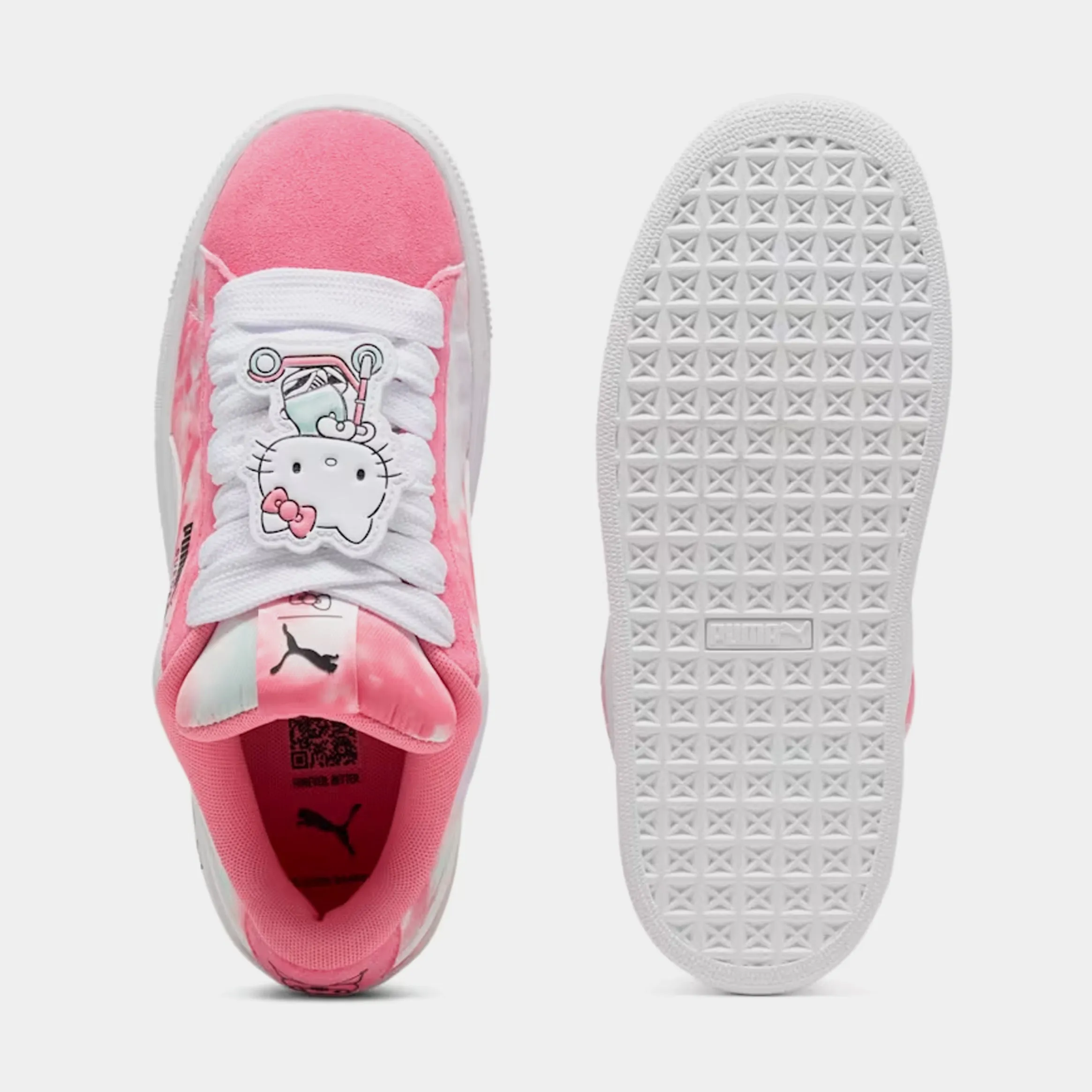 Hello Kitty And Friends Suede XL Grade School Lifestyle Shoes (Magic Rose/Peaceful Blue)
