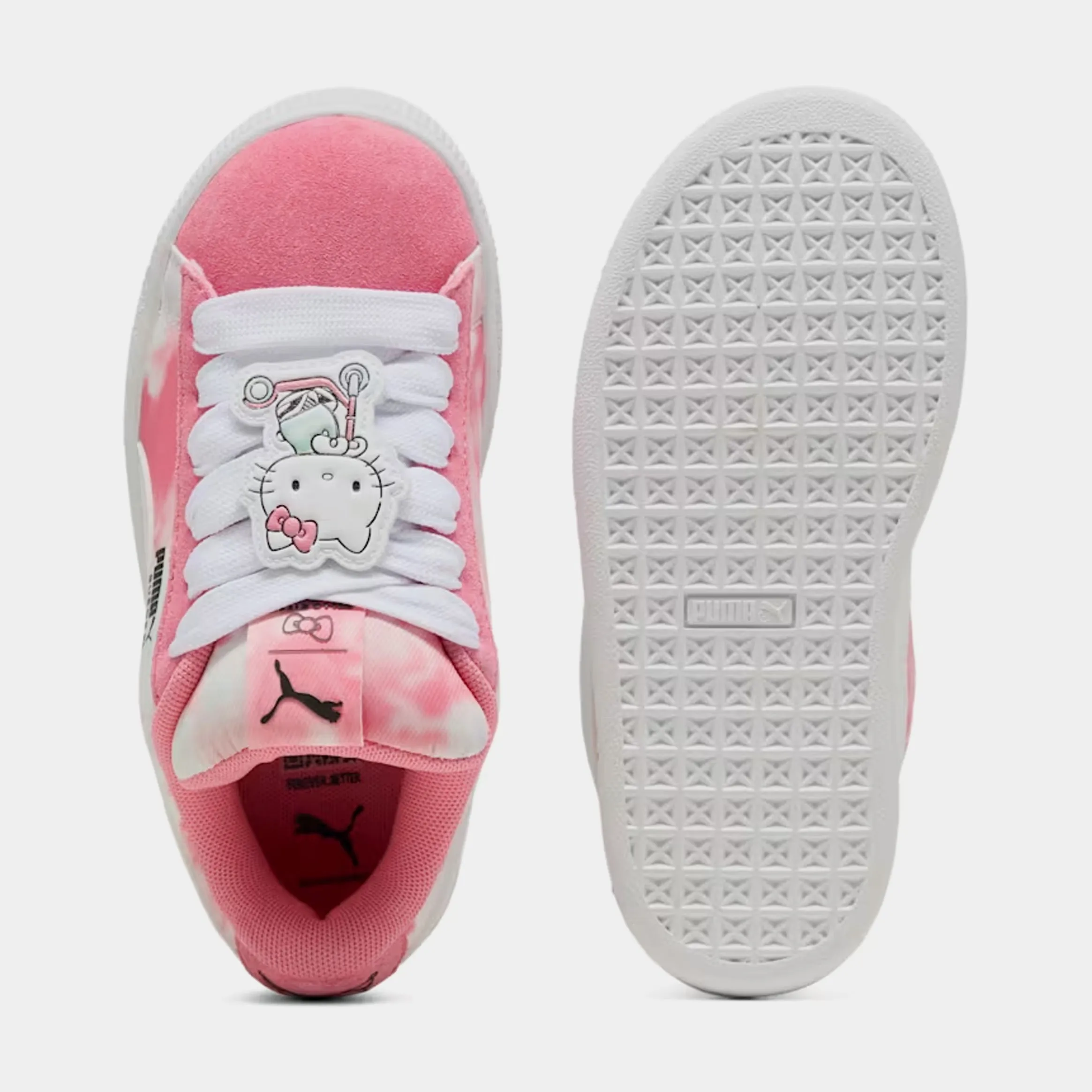 Hello Kitty And Friends Suede XL Preschool Lifestyle Shoes (Magic Rose/Peaceful Blue)