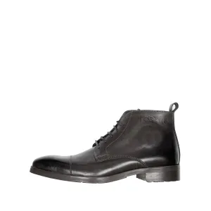 HELSTONS HERITAGE LEATHER MOTORCYCLE BOOTS - BLACK
