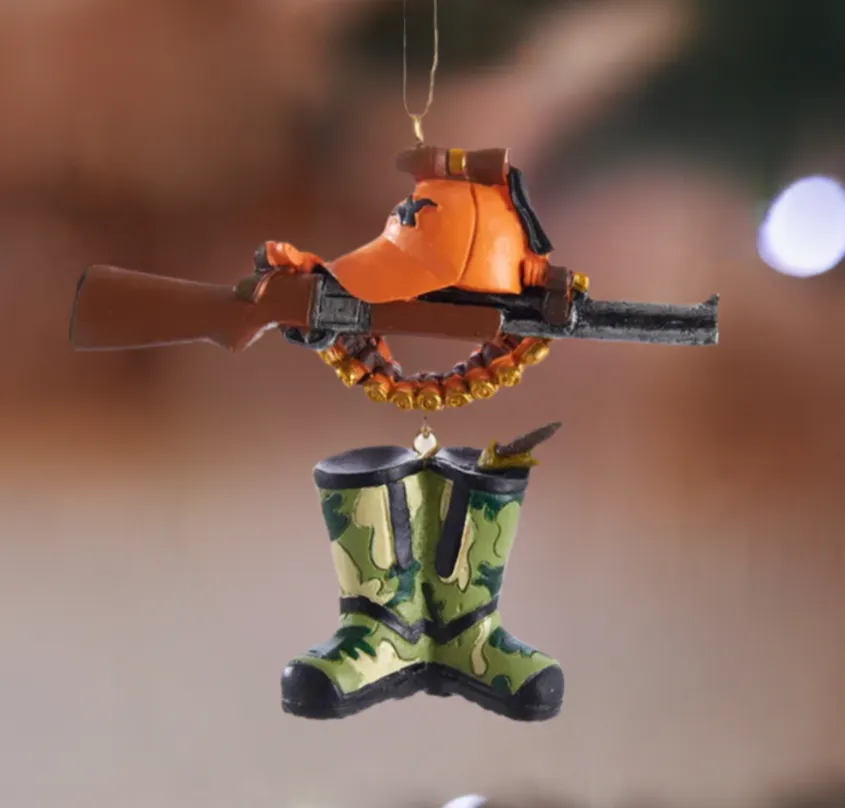 Hunting Ornament, 3 3/4" Resin