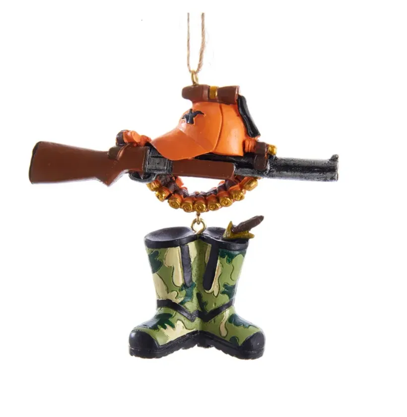 Hunting Ornament, 3 3/4" Resin