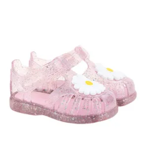 Igor Girl's Tobby Gloss Flor Glitter Sandals - Rosa Multi Glitter