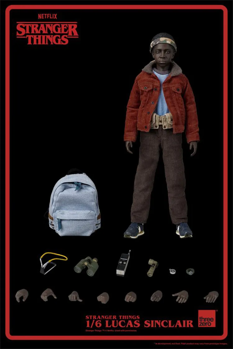 In-stock 1/6 ThreeZero 3Z0318 Stranger Things Lucas Sinclair Action Figure