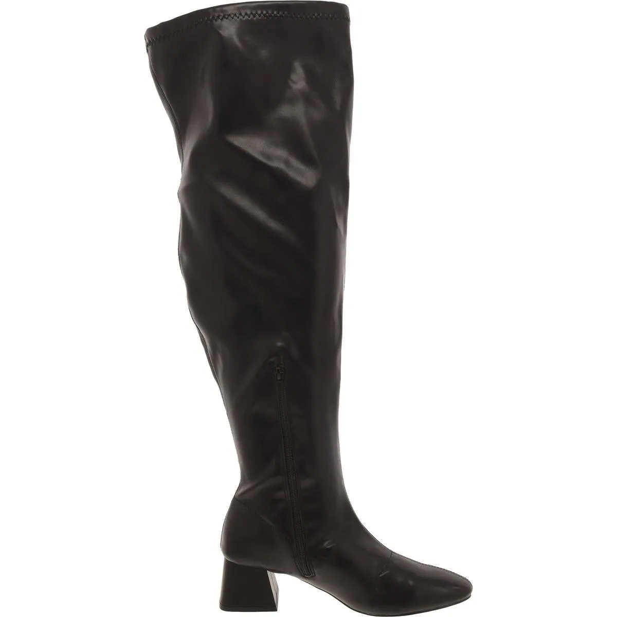 Journee Collection Womens Faux Leather Pointed toe Thigh-High Boots