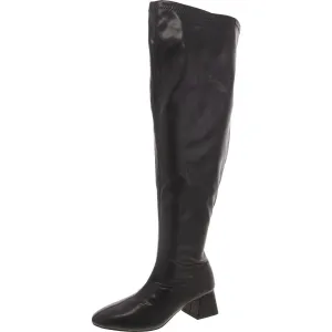 Journee Collection Womens Faux Leather Pointed toe Thigh-High Boots