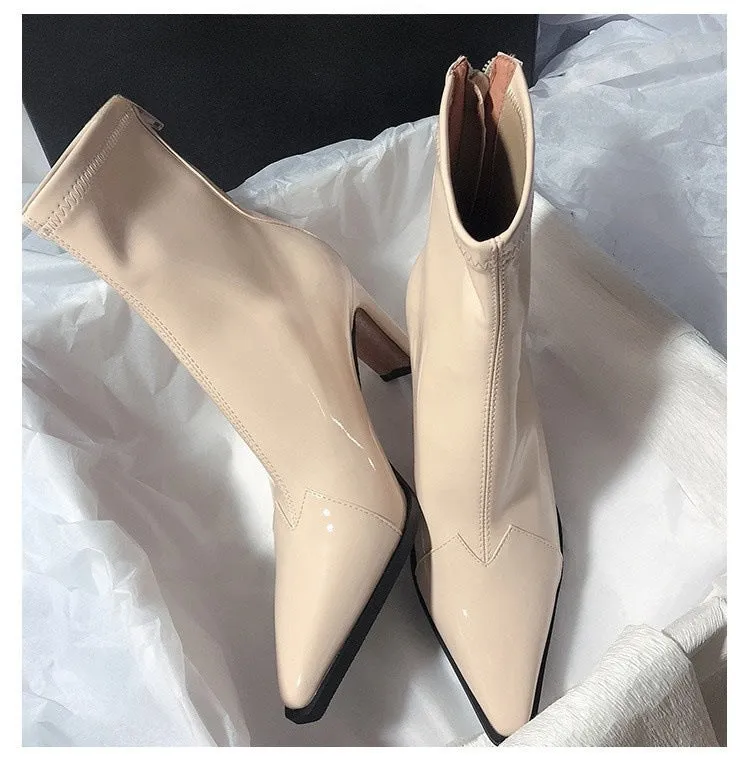 KalonBd High heel slim elastic boots
