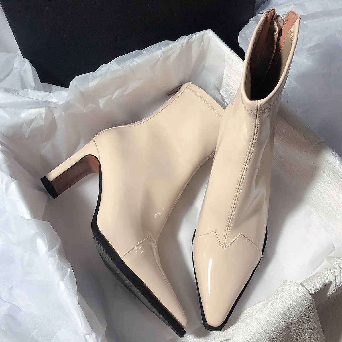 KalonBd High heel slim elastic boots