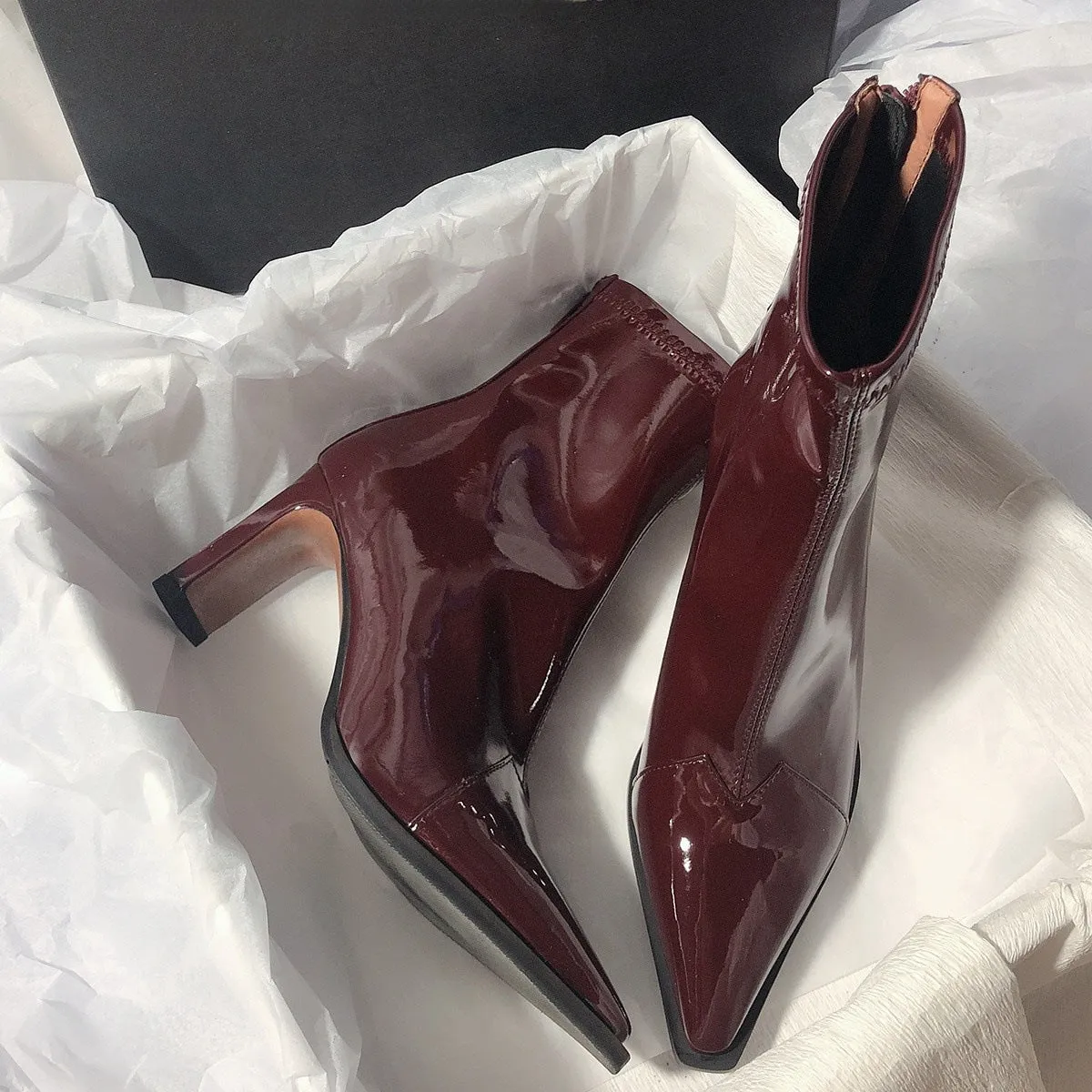 KalonBd High heel slim elastic boots