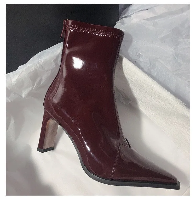 KalonBd High heel slim elastic boots