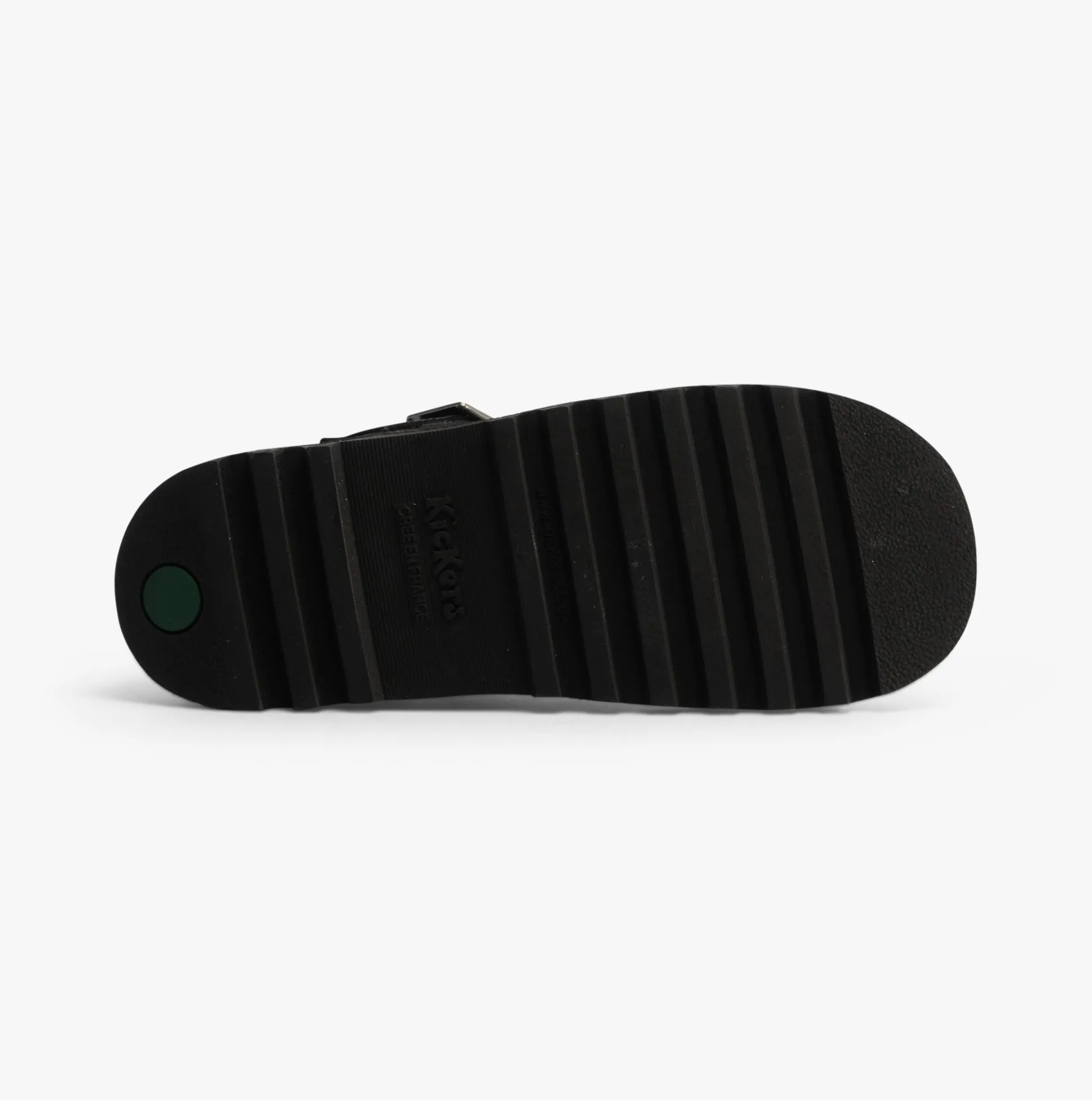 KICK Girls T-Bar Leather Shoes Black