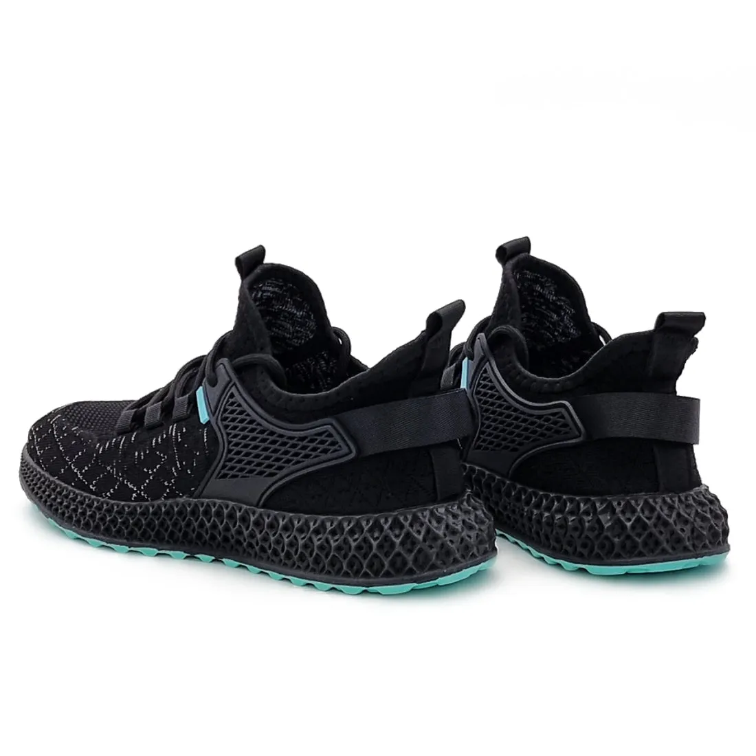 Lace Up Knit Athleisure Sneakers